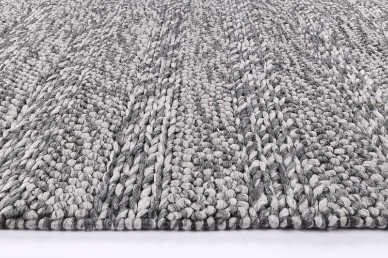 Mynk Ringlets Charcoal Wool Blend Rug