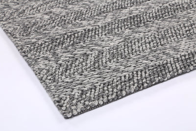Mynk Ringlets Charcoal Wool Blend Rug