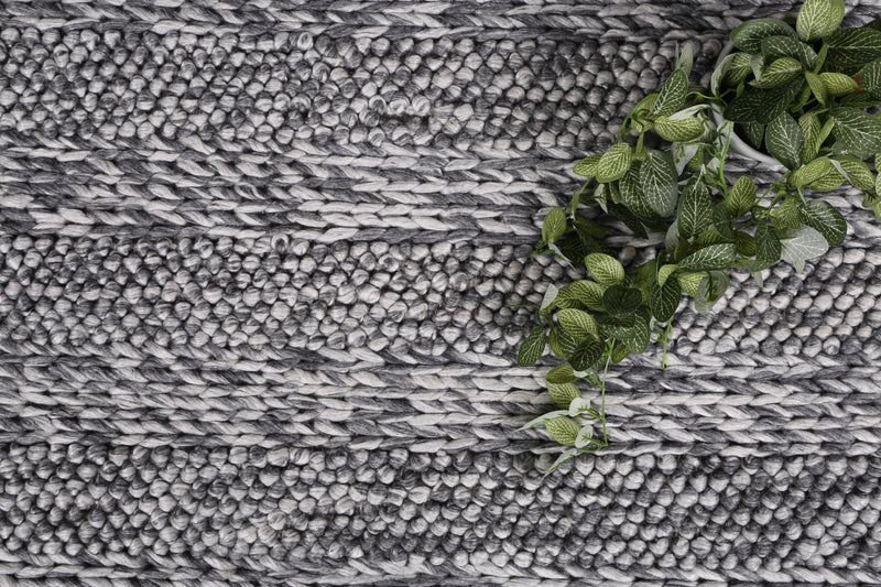 Mynk Ringlets Charcoal Wool Blend Rug