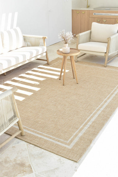 Porch Outdoor Indoor Bordo Beige Rug