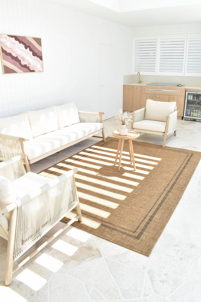 Porch Outdoor Indoor Bordo Brown Rug