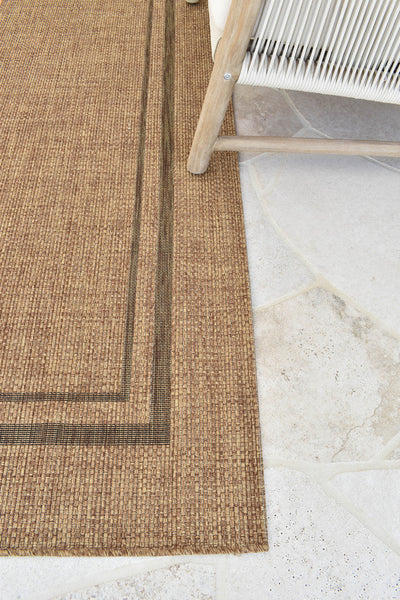 Porch Outdoor Indoor Bordo Brown Rug