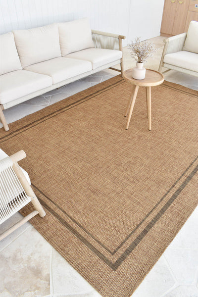 Porch Outdoor Indoor Bordo Brown Rug