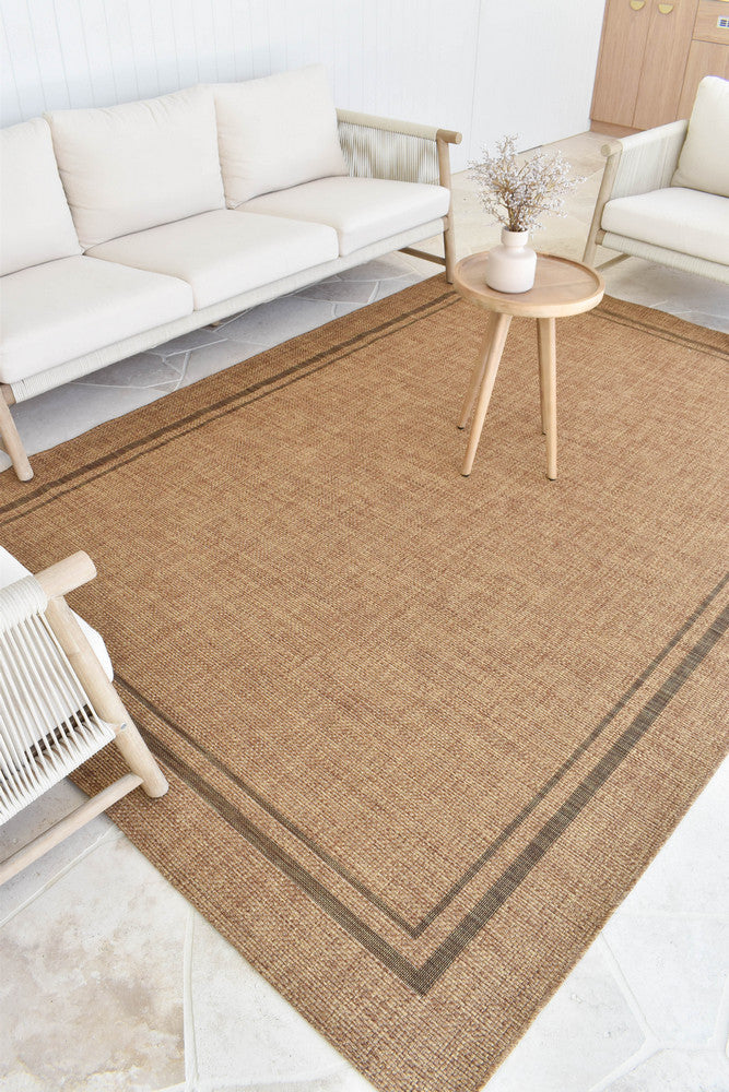Porch Outdoor Indoor Bordo Brown Rug
