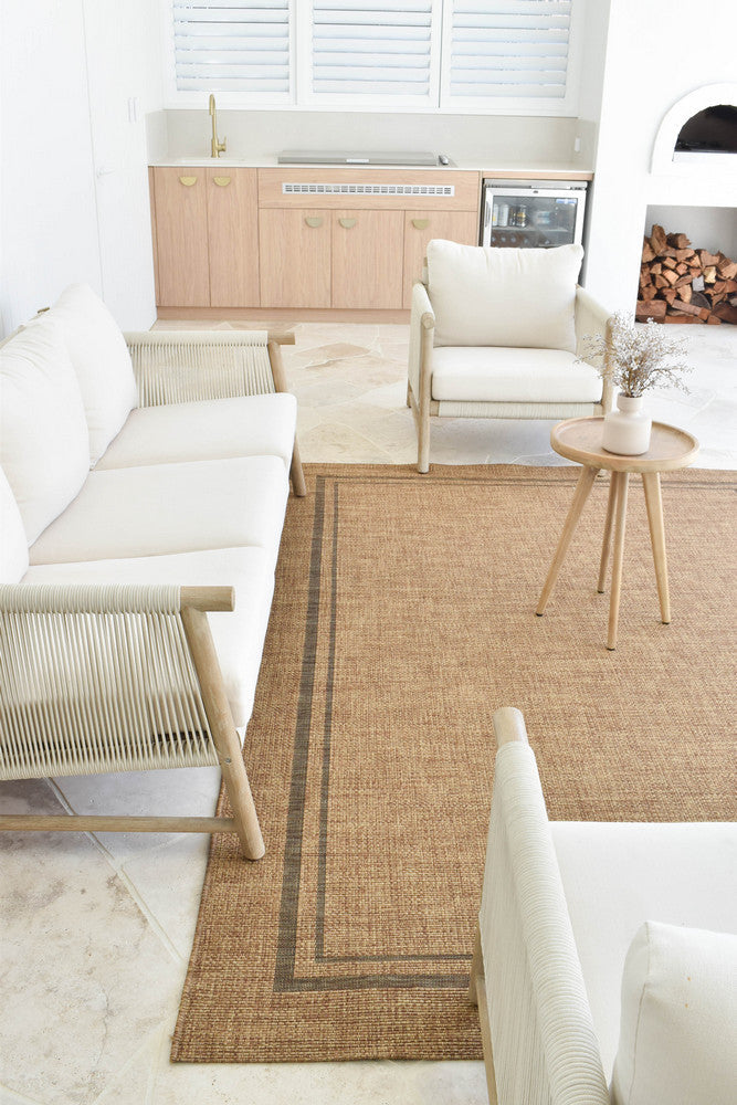 Porch Outdoor Indoor Bordo Brown Rug