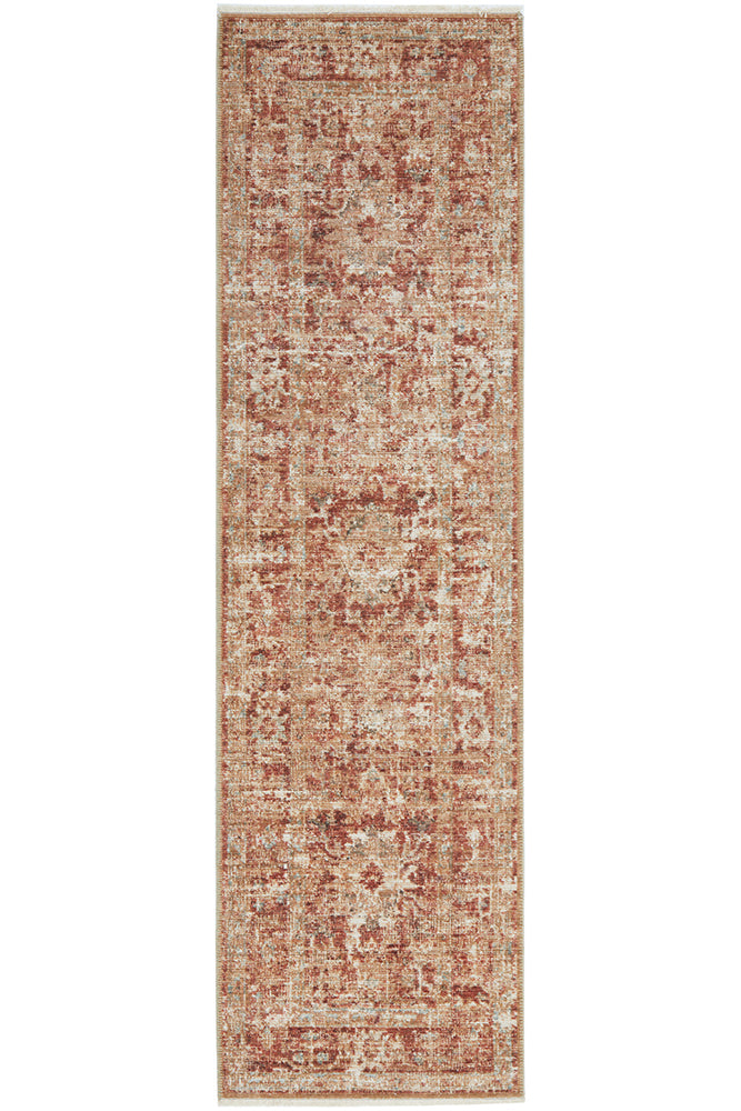Charm Inspired Vintage Faiyum Brick Runner Rug