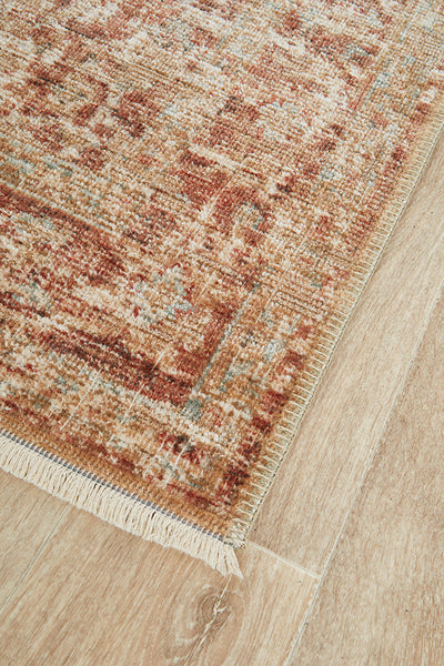 Charm Inspired Vintage Faiyum Brick Runner Rug