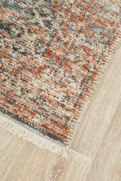 Charm Inspired Vintage Suez Blue Runner Rug