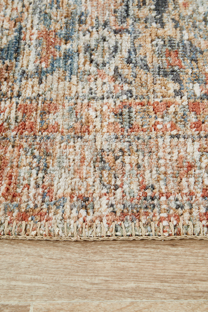 Charm Inspired Vintage Suez Blue Runner Rug