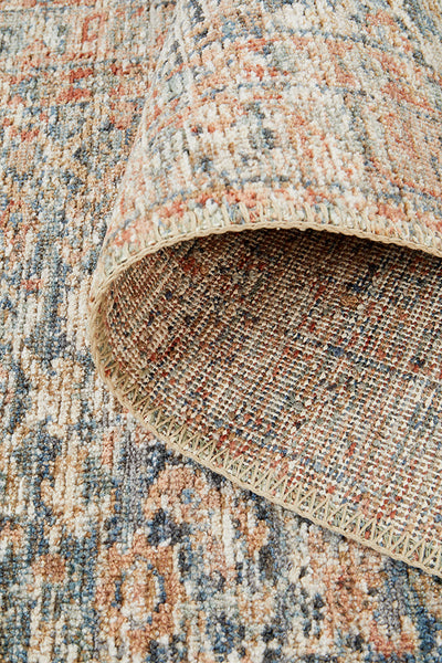 Charm Inspired Vintage Suez Blue Runner Rug