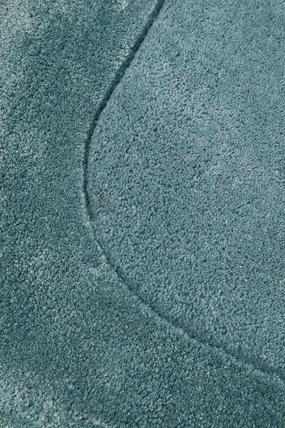 Charleston Blue Wool Rich Runner Rug