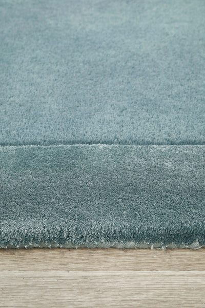 Charleston Blue Wool Rich Rug