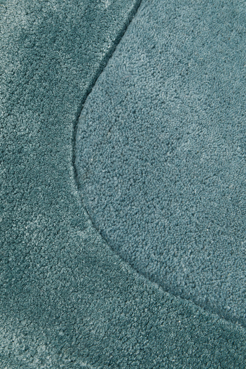 Charleston Blue Wool Rich Rug
