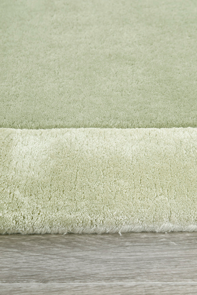Charleston Green Wool Rich Runner Rug