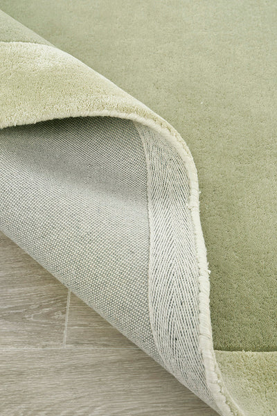 Charleston Green Wool Rich Runner Rug