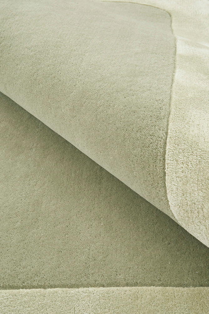 Charleston Green Wool Rich Runner Rug