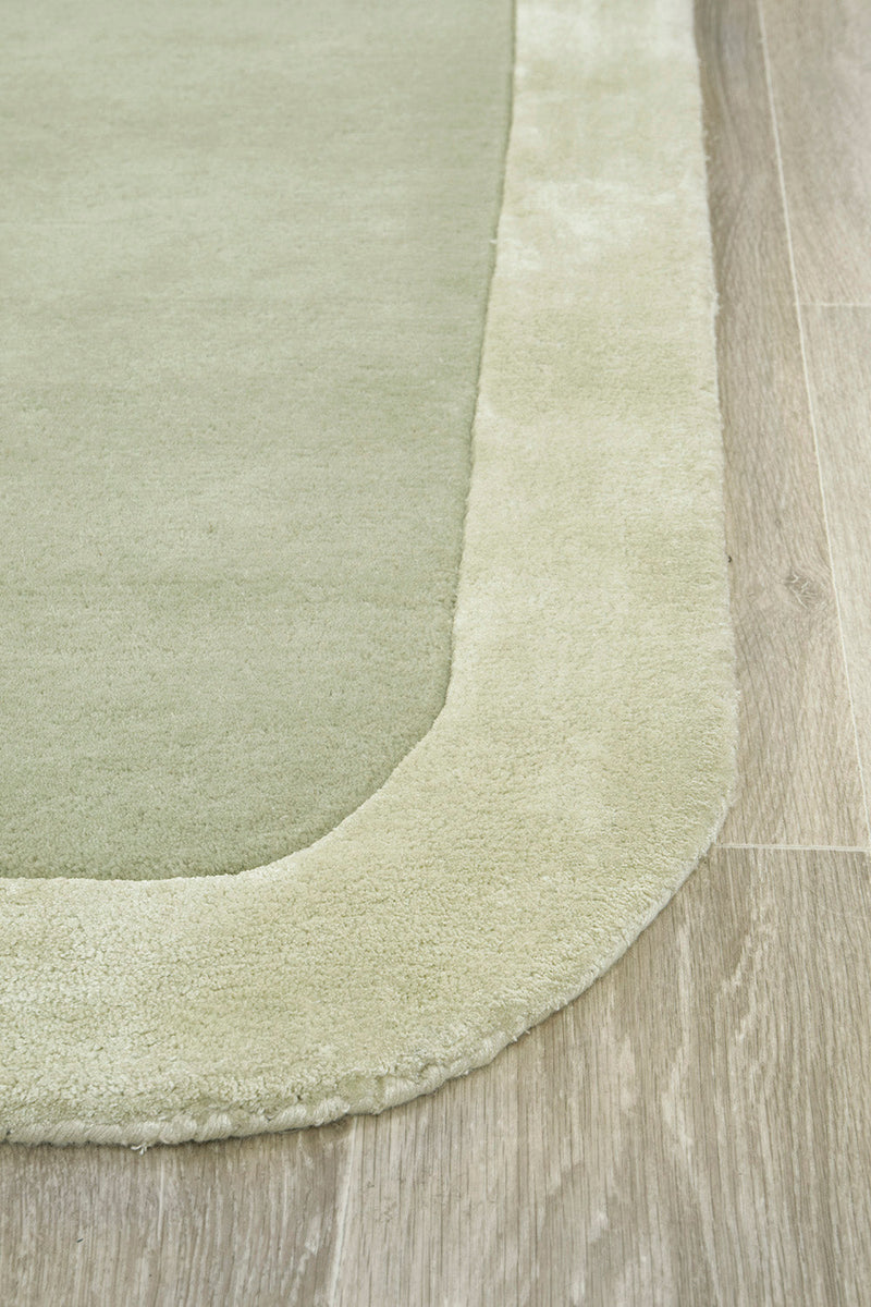 Charleston Green Wool Rich Rug