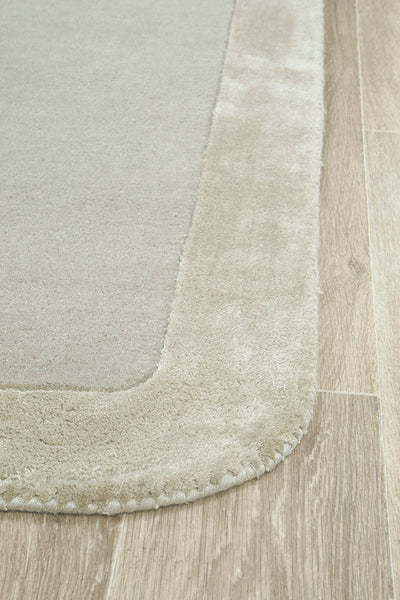 Charleston Silver Wool Rich Runner Rug