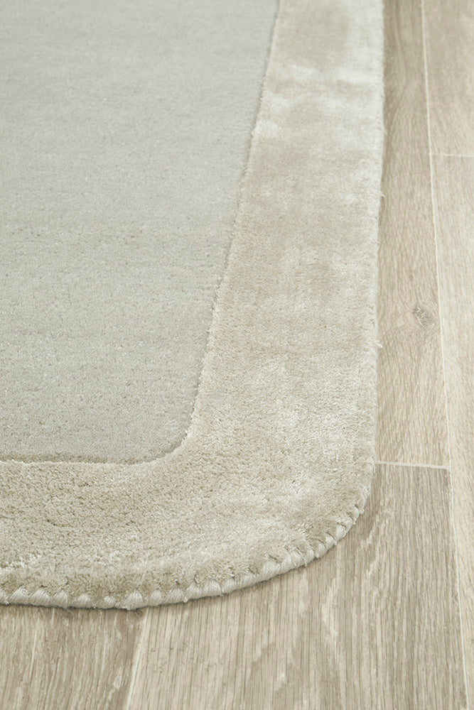 Charleston Silver Wool Rich Runner Rug