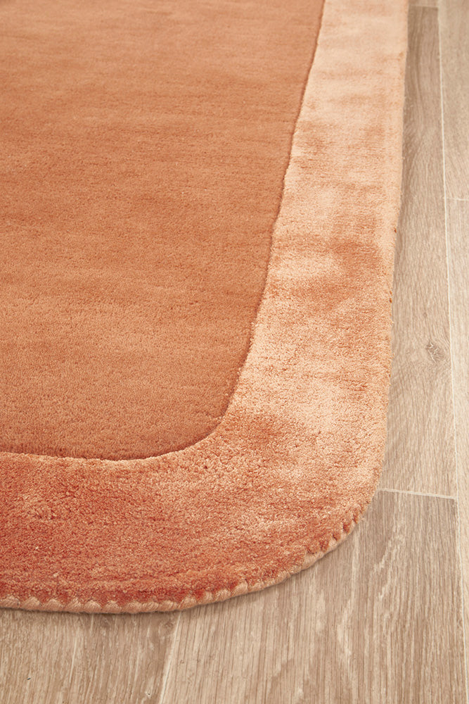 Charleston Rust Wool Rich Runner Rug