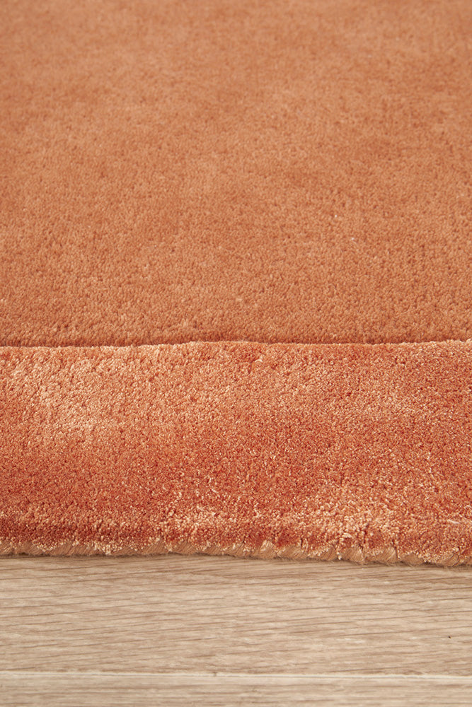 Charleston Rust Wool Rich Runner Rug