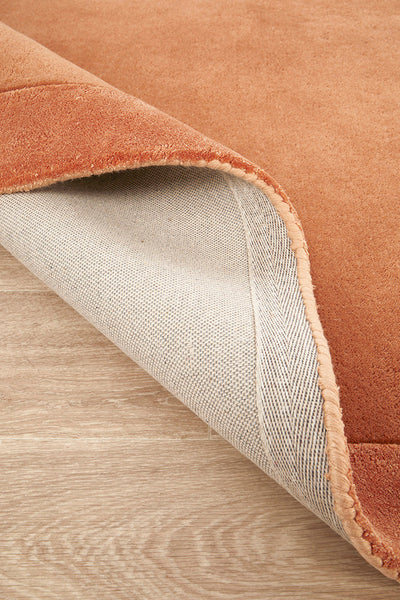 Charleston Rust Wool Rich Runner Rug