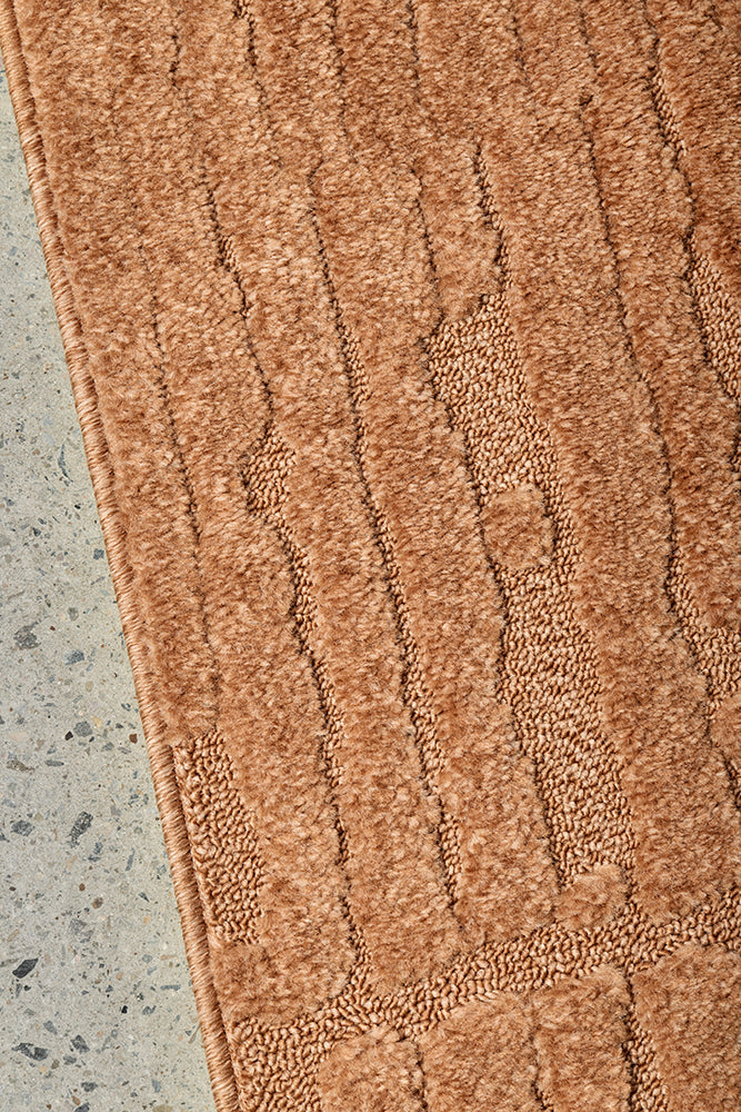 Comfina Ozzy Aliya Rust Runner Rug