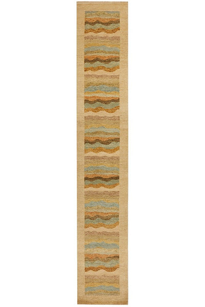 Handmade Modern Chobi Multi Wool Runner Rug 443X73CM, Rugs Online Rugs Sydney Australia, www.rugsonlinerugs.com.au