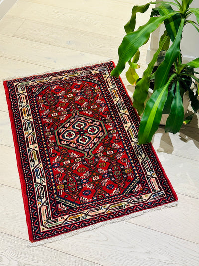 Herati Handmade Village Fish Design Wool Rug (STK 401-283) 94x62cm, Rugs Online Rugs Sydney Australia, www.rugsonlinerugs.com.au