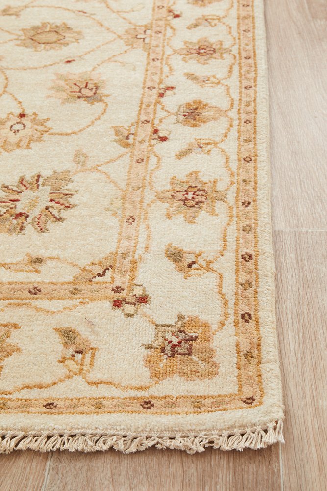 Handmade Indian Chobi Wool Runner Rug 293X80CM