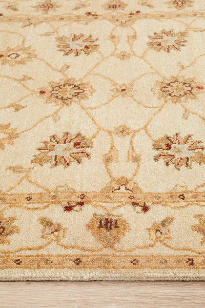 Handmade Indian Chobi Wool Runner Rug 293X80CM
