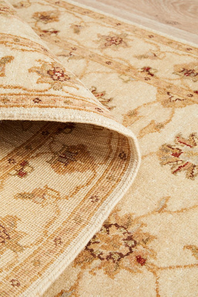Handmade Indian Chobi Wool Runner Rug 293X80CM
