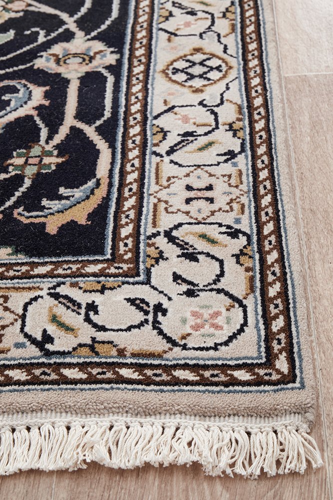 Indian Naein 9066 Navy 391x78cm