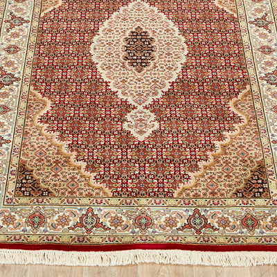 Indian Tabriz Mahi Hand Knotted Wool 26 Rug 185X125CM