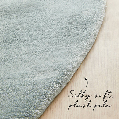 Jelly Bean Powder Blue Machine Washable Rug