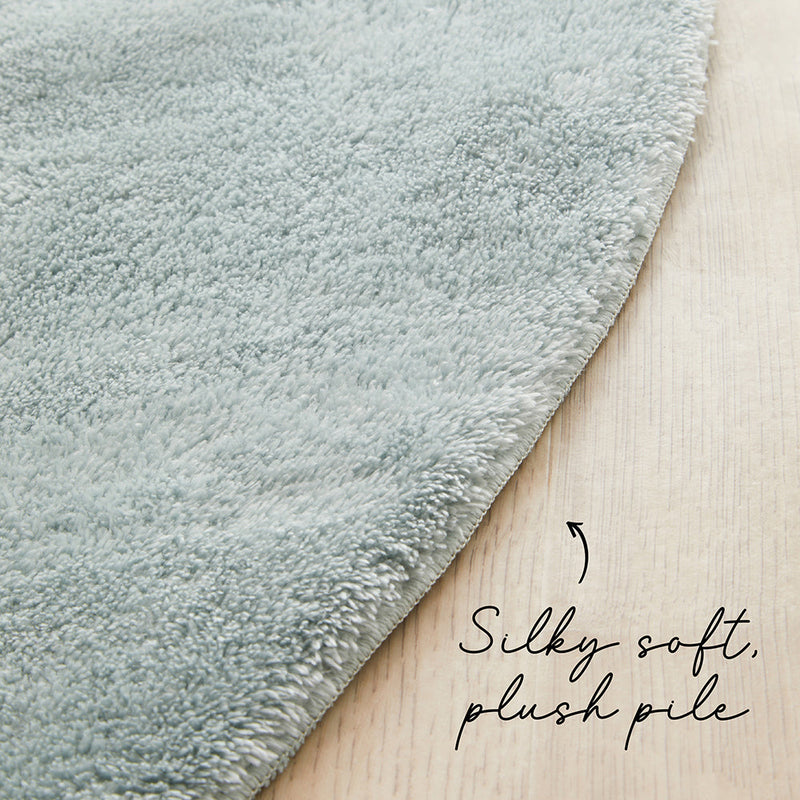 Jelly Bean Powder Blue Machine Washable Rug