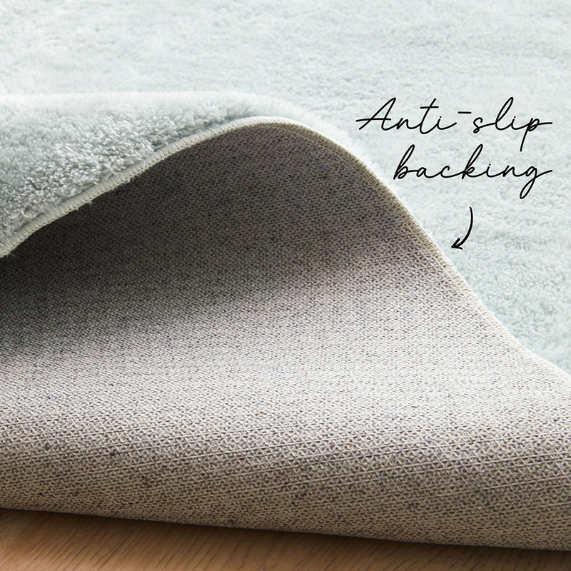 Jelly Bean Powder Blue Machine Washable Rug