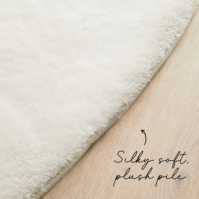 Jelly Bean Snow White Machine Washable Rug
