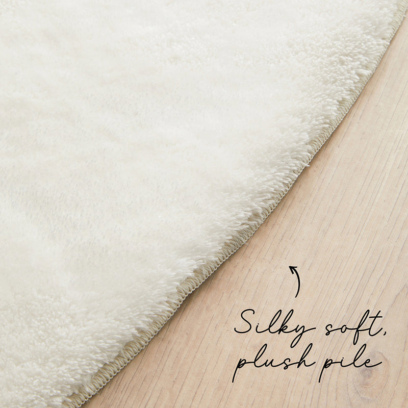 Jelly Bean Snow White Machine Washable Rug