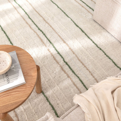 Joy Olive Stripe Washable Soft Wool Rug, Rugs Online Rugs Sydney Australia, www.rugsonlinerugs.com.au