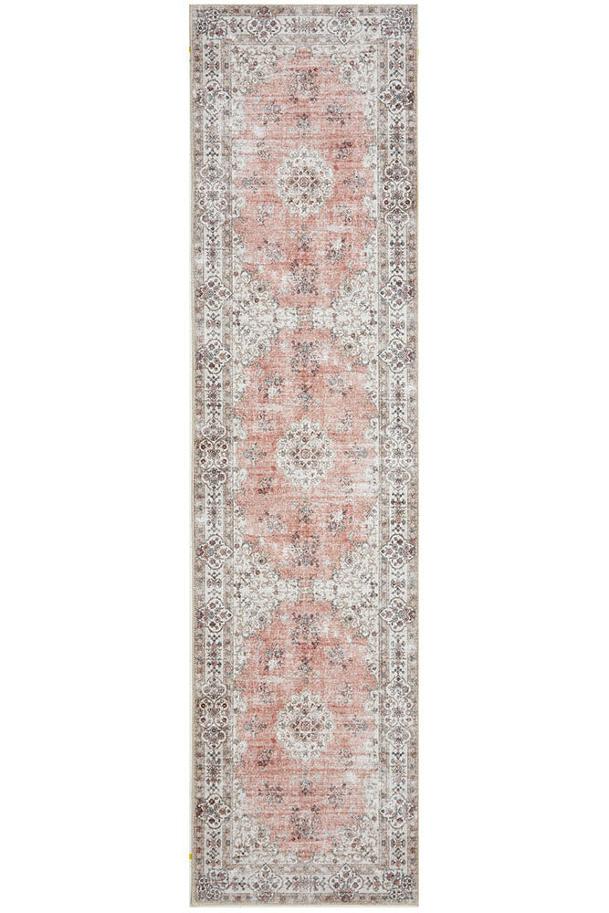 Washable Coco Peach Runner Rug, Rugs Online Rugs Sydney Australia, www.rugsonlinerugs.com.au