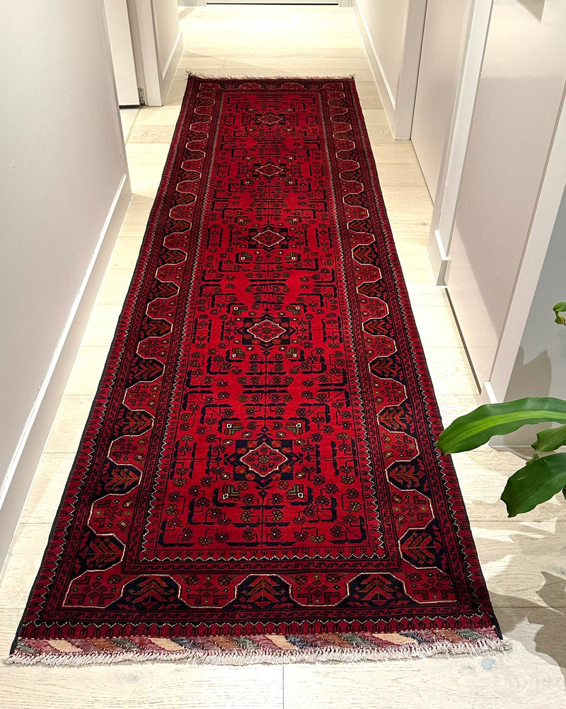 Kamyab Afghan Fine Handmade Tribal Wool Runner Rug (550-2087) 300X79cm, Rugs Online Rugs Sydney Australia, www.rugsonlinerugs.com.au