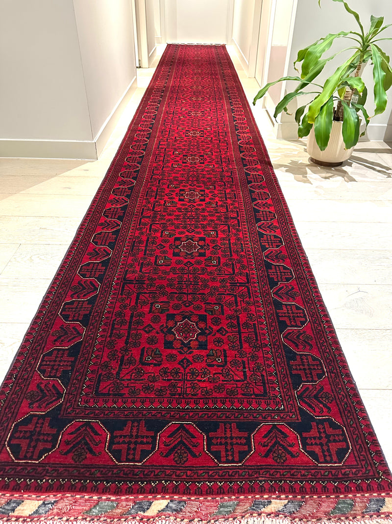 Kamyab Afghan Fine Handmade Tribal Wool Runner Rug (550-2113) 595X80cm, Rugs Online Rugs Sydney Australia, www.rugsonlinerugs.com.au