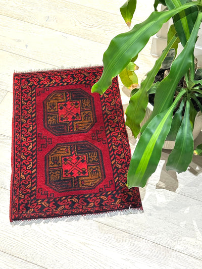 Khal Mohammadi Afghan Fine Tribal Wool Rug (550-1841) 65x42cm, Rugs Online Rugs Sydney Australia, www.rugsonlinerugs.com.au
