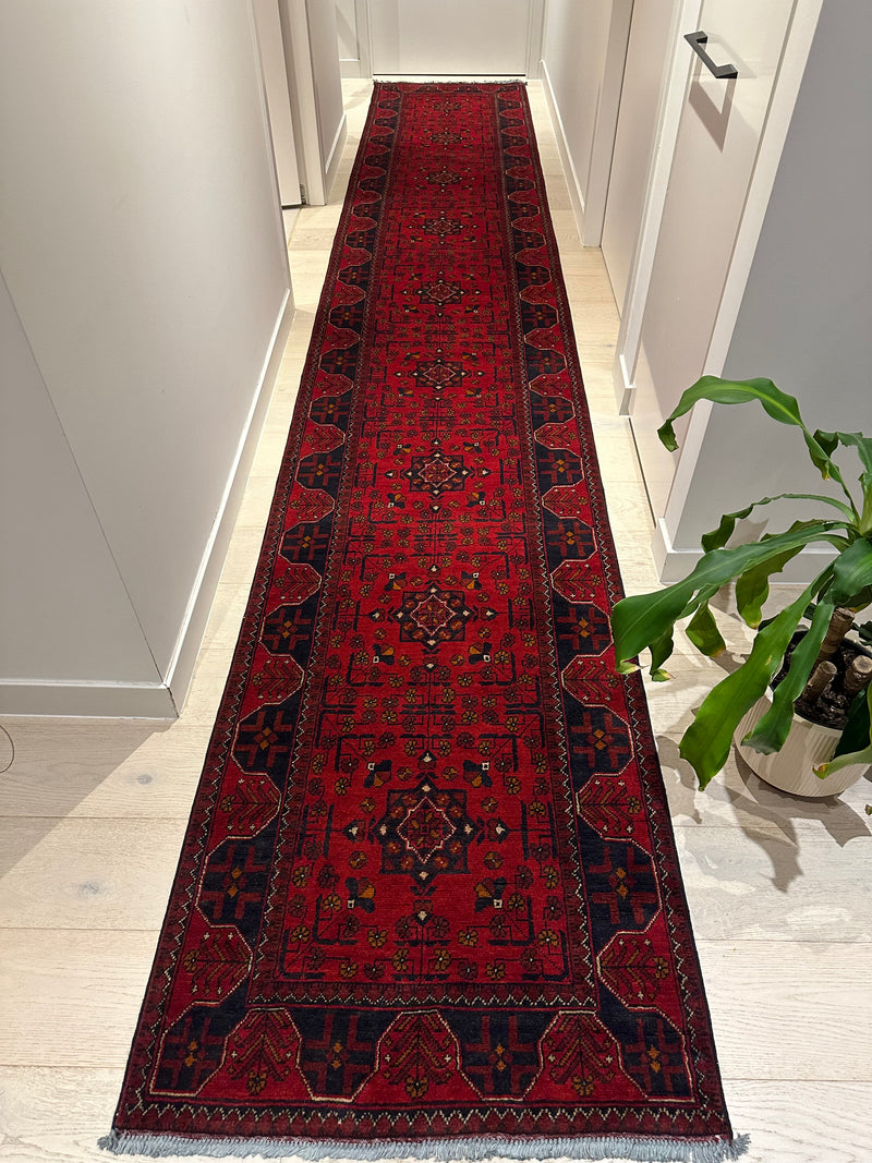 Khal Mohommadi Afghan Fine Tribal Wool Runner Rug (550-2017) 484x82cm, Rugs Online Rugs Sydney Australia, www.rugsonlinerugs.com.au