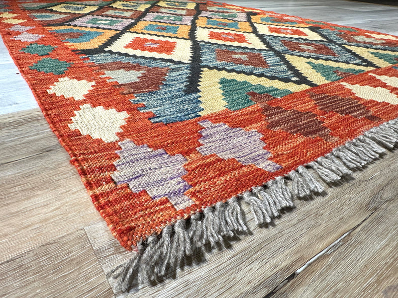 Kilim Chobi Handmade Blue Multi Rug (STK550-2077) 150X104CM, Rugs Online Rugs Sydney Australia, www.rugsonlinerugs.com.au