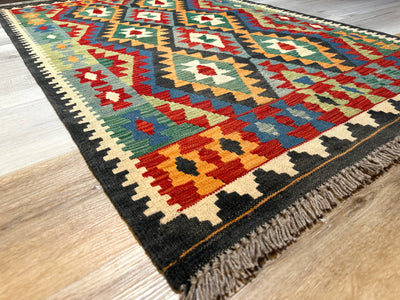 Kilim Chobi Handmade Multi Wool Rug (STK550-2072) 160X106CM