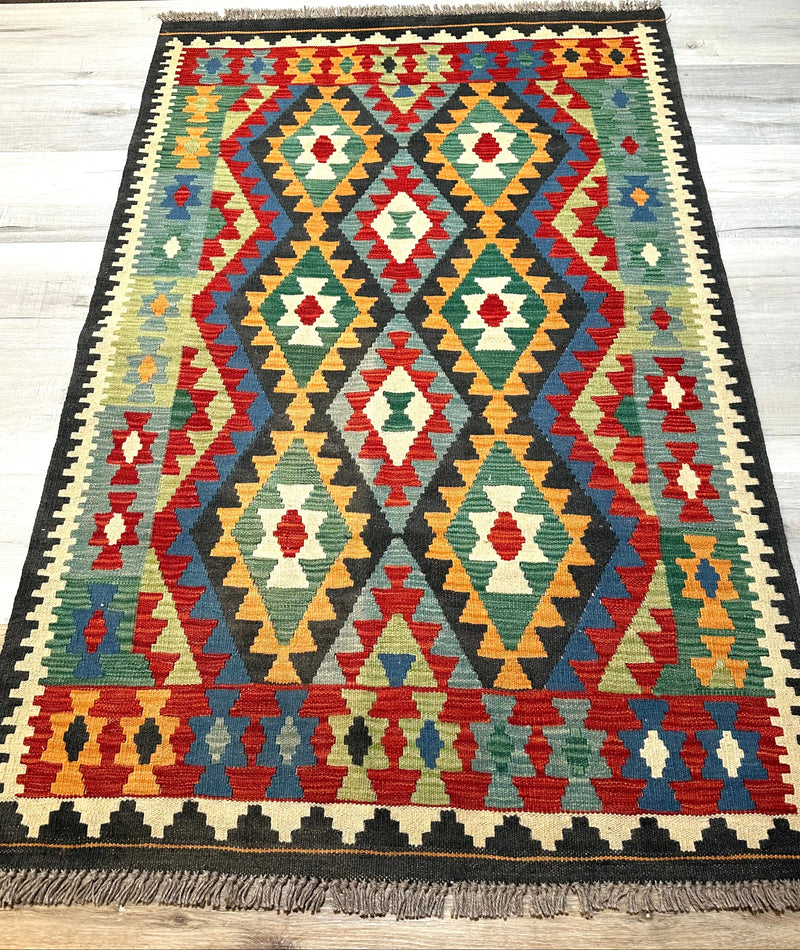 Kilim Chobi Handmade Multi Wool Rug (STK550-2072) 160X106CM