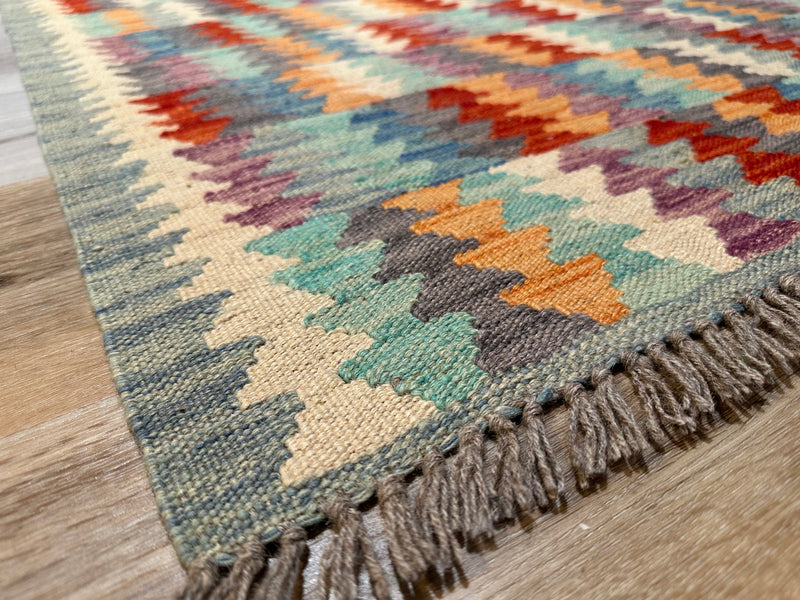 Kilim Chobi Handmade Multi Wool Rug (STK550-2073) 145X99CM