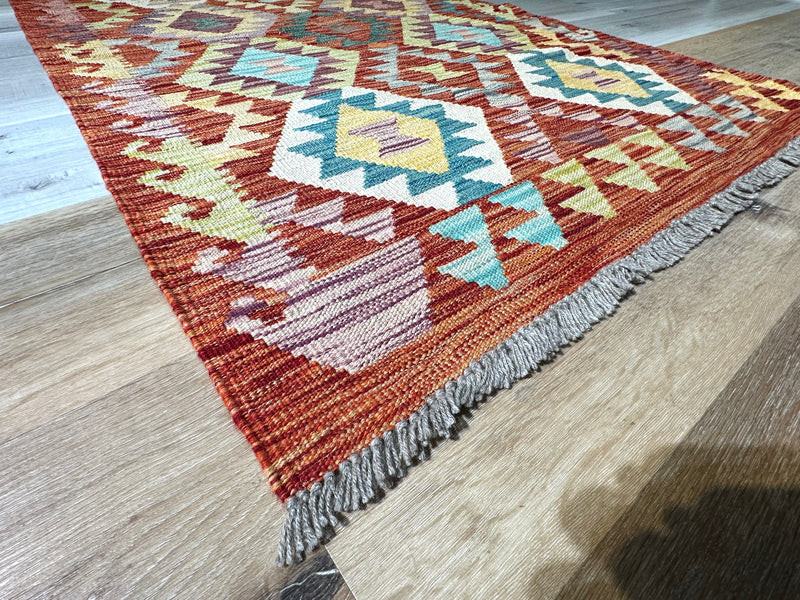 Kilim Chobi Handmade Multi Wool Rug (STK550-2075) 156X100CM